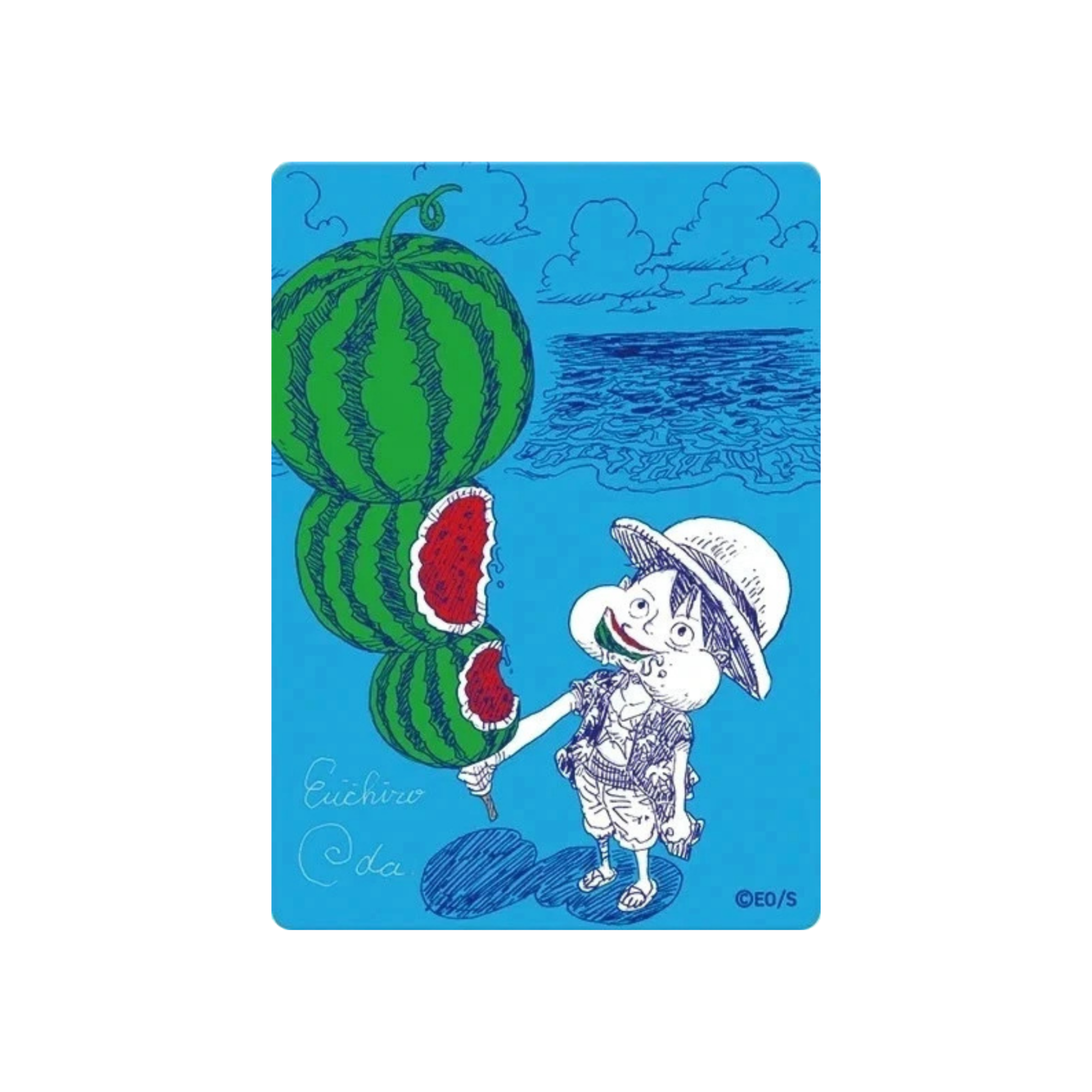 One Piece - Promo Monkey D.Luffy Watermelon Shueisha Natsukomi 2026 Metakira Cards - JAP